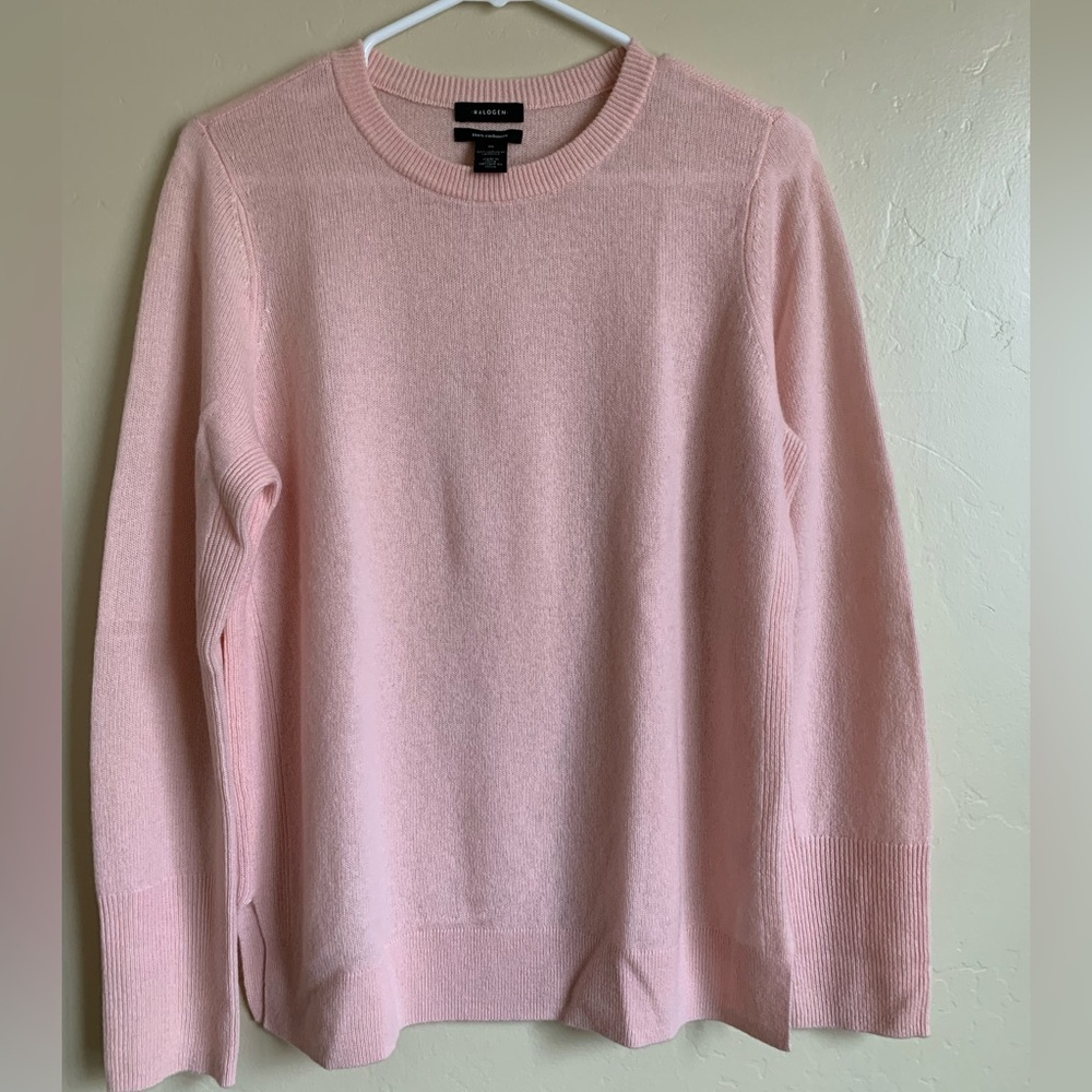 Halogen Pink Cashmere Sweater